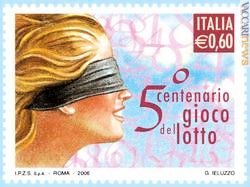 I numeri e la dea Fortuna sono i protagonisti del francobollo dedicato al Lotto
