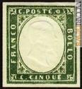 Il francobollo del 1855 non è conosciuto dentellato; viene così corretto un errore