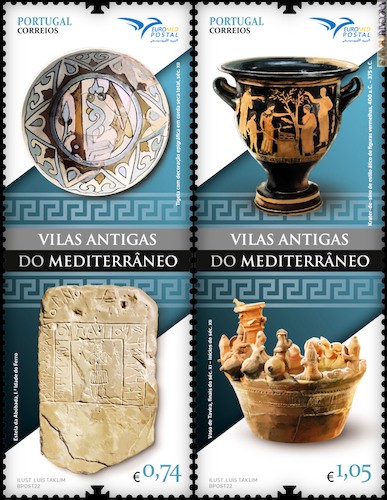 Quattro reperti raccontati in due francobolli