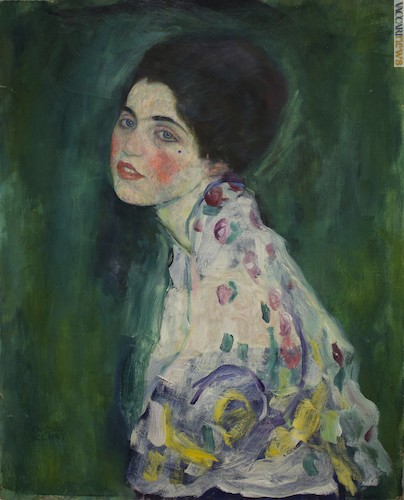 …e l’olio su tela di Gustav Klimt protagonista della mostra: “Ritratto di Signora” del 1916-1917 (Piacenza, Galleria d’arte moderna “Ricci Oddi”)
