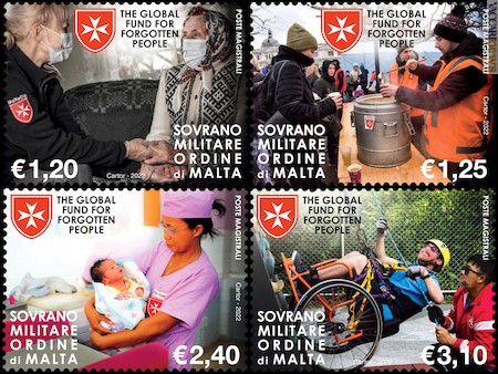 I francobolli testimoniano gli interventi del Fondo in Lituania, Ucraina, Madagascar e Hong Kong