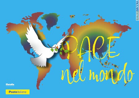 …e la cartolina di Poste italiane per la “Giornata internazionale della pace”