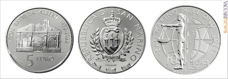 Le due monete in argento Proof