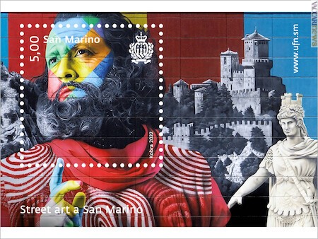Il nuovo foglietto dedicato alla Street art: l’opera è dovuta al brasiliano Kobra