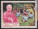 Il 50 lire emesso nel 1970 per i cent'anni trascorsi dalla nascita di Maria Montessori