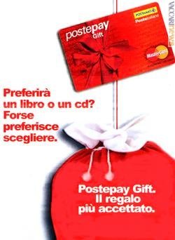 Un regalo natalizio diverso? Secondo Poste italiane può essere «Postepay gift»