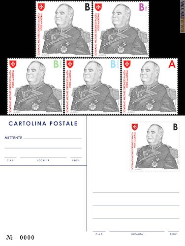 La serie ordinaria si compone di cinque francobolli e una cartolina postale; per gli importi è stato impiegato il sistema italiano delle sigle