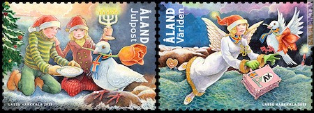 La serie augurale si compone di due francobolli