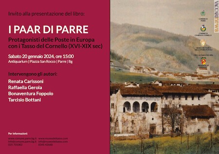 La presentazione a Parre (Bergamo) è prevista per il 20 gennaio alle ore 15
