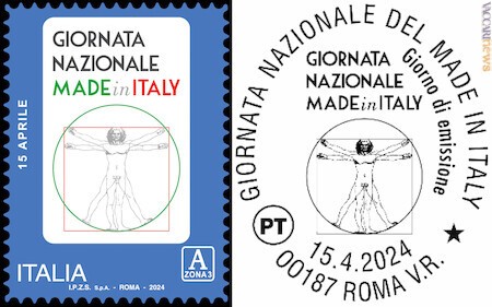 Oggi la “Giornata nazionale del made in Italy” (nacque Leonardo da Vinci) e oggi il francobollo