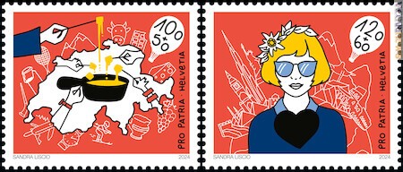 I due francobolli sono stati realizzati da Sandra Liscio