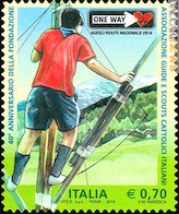 Il francobollo risalente a dieci anni fa