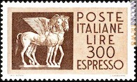 Uno dei francobolli per espresso