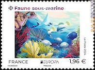 Molte le citazioni nel francobollo francese