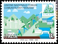 La collaborazione con l’Uncem (il francobollo data 20 novembre 2023)