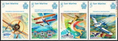 Quattro i francobolli che costituiscono la serie “Città dell’aria”