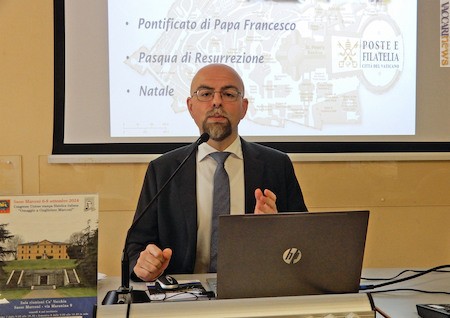 Il relatore per il Vaticano, Federico Sgarbossa, a Sasso Marconi (Bologna)