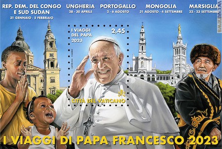 Per i viaggi compiuti da papa Francesco l’anno scorso è foglietto