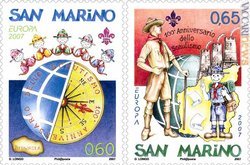 I due francobolli PostEurop che San Marino si appresta a varare
