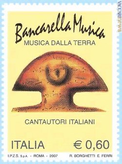 Il francobollo per «Bancarella della musica - Musica dalla terra»»