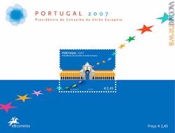 ...ed il foglietto per la terza presidenza portoghese dell’Ue