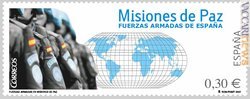 Il francobollo per le Forze armate spagnole in missione di pace uscirà domani 
