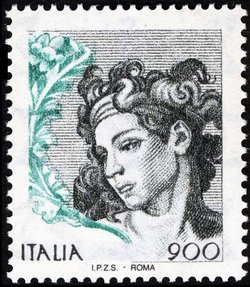 Il progetto per un francobollo da 900 lire «Donne nell'arte», di cui si conoscono due versioni, è una nuova aggiunta al repertorio
