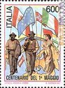 Il francobollo del 1990 per il centenario del «Primo maggio»