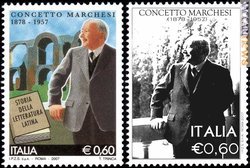 Il francobollo firmato da Tiziana Trinca, confrontato con l'idea fotografica di Nicola Bianchi