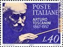 Il francobollo italiano per Toscanini del 25 marzo 1967