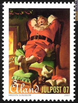 Il francobollo natalizio 2007 di Aland
