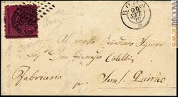 Tre le lettere conosciute timbrate a Roma il 20 settembre 1870 (qui una); saranno esposte al salone del francobollo