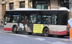 Anche i bus romani sono stati utilizzati per promuovere la manifestazione