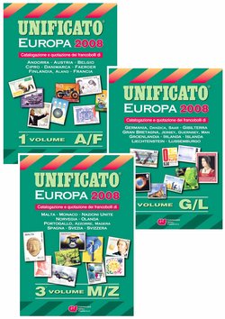 Disponibili i cataloghi Unificato 2008, organizzati in tre volumi 