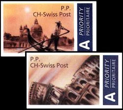 Due dei francobolli usciti nel 1998; erano rivolti a quanti, in Italia, desideravano utilizzare i servizi postali elvetici