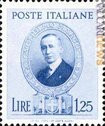 L'1,25 lire della serie emessa il 24 gennaio 1938 per ricordare lo scienziato