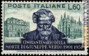 L'omaggio del 1951 per Giuseppe Verdi. Dietro, accanto al Duomo, il teatro alla Scala