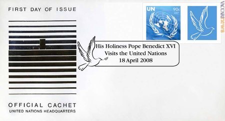 La busta commemorativa firmata dall'Amministrazione postale delle Nazioni Unite