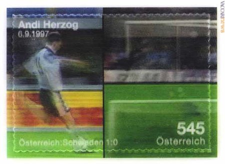 Il francobollo che «racconta» il gol di Andreas Herzog