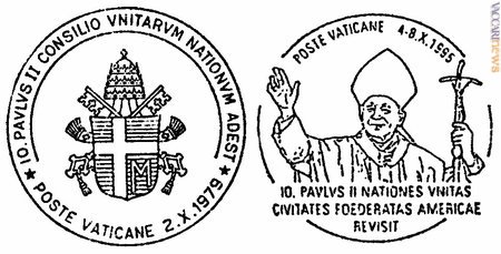 Le due obliterazioni riguardanti l’esperienza di Giovanni Paolo II all’Onu, nel 1979 e nel 1995

