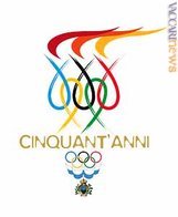 Il logo per il cinquantesimo anniversario, che cadrà nel 2009, del Comitato olimpico sammarinese