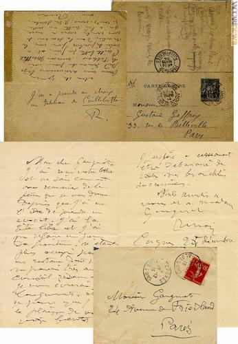 Alcuni dei documenti riguardanti Pierre-Auguste Renoir, proposti dal Musée des lettres et manuscrits