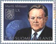 La carta valore per Martti Ahtisaari del 1997