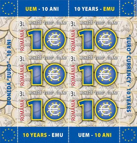 Un minifoglio da sei pezzi, è il tributo romeno per l'euro