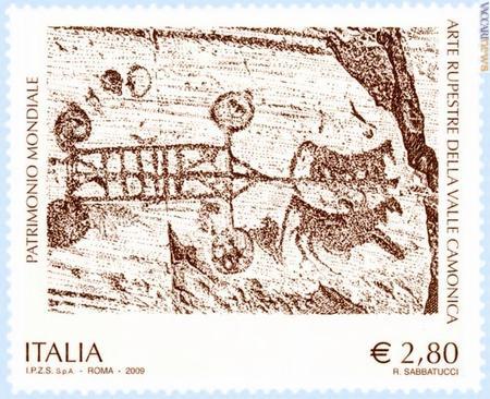 Il nuovo francobollo con le incisioni rupestri; uscirà il 27 marzo