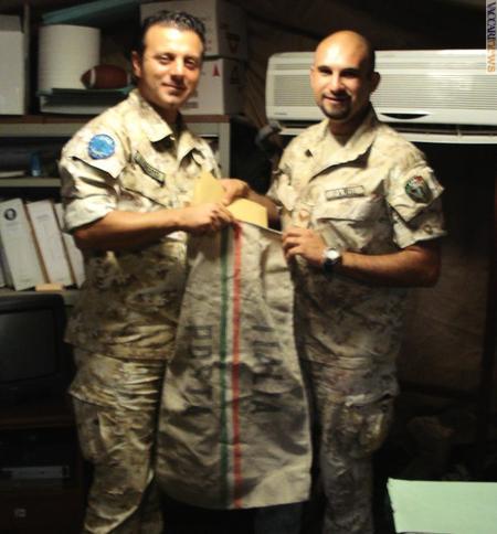 I due militari incaricati al lavoro: da sinistra, il maresciallo capo Michele Siniscalchi ed il caporalmaggiore capo Augusto Parisi