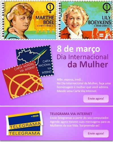 I due omaggi predisposti dal Belgio e la pubblicità brasiliana per gli auguri telematici