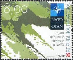Il francobollo croato uscito sabato per l'ingresso nella Nato