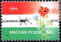 Il francobollo proposto dall’Ungheria il 30 ottobre 1989