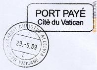 Ancora il 29 maggio, le Poste vaticane impiegavano il timbro pasquale